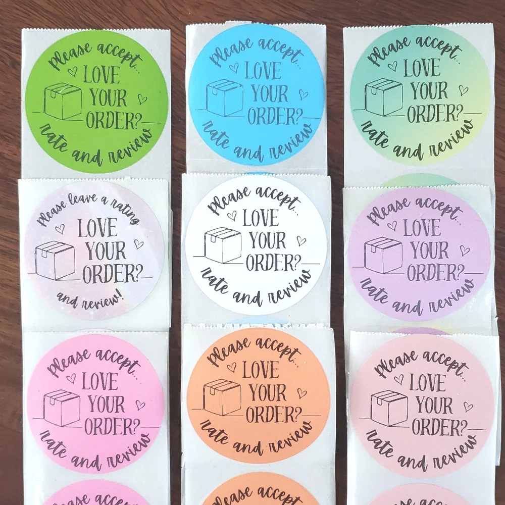 3/$15 STICKERS LABELS LARGE ROUND TWO INCH Set of 50 PLEASE RATE AND REVIEW